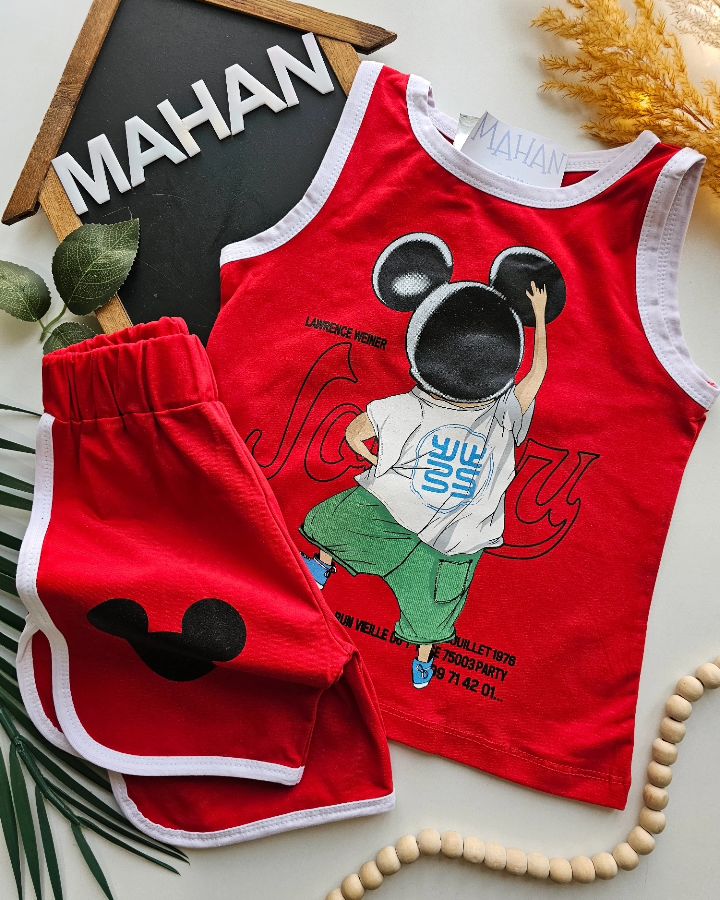 1000047123 ۰۲۴۹_ست تاپ شورت میکی - Image 1