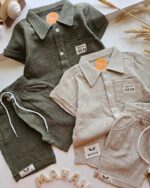 ۰۳۵۴_ست موسلین دکمه دار ایز - Image 2