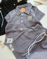 ۰۳۵۴_ست موسلین دکمه دار ایز - Image 3