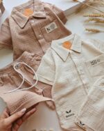 ۰۳۵۴_ست موسلین دکمه دار ایز - Image 7