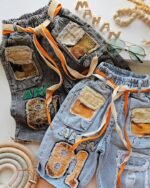 ۰۳۵۶_شلوارک جین فشن چریکی