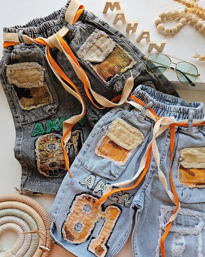 1000058401 ۰۳۵۶_شلوارک جین فشن چریکی - Image 1