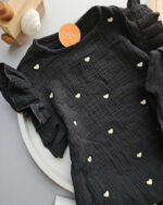 ۰۴۵۴_ست موسلین مشکی قلب - Image 4