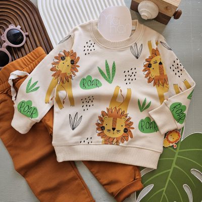 ۰۵۹۵_بلوز شلوار نقلی شیر