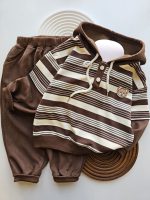 ۰۶۴۴_هودی شلوار راه راه وارداتی