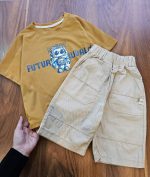 ۰۹۱۰_تیش ت شلوارک کتان ربات - Image 3