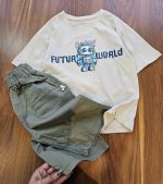 ۰۹۱۰_تیش ت شلوارک کتان ربات - Image 2