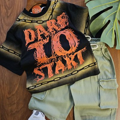 ۰۹۴۶_تیشرت شلوارک آتشی