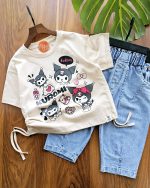 ۰۹۹۶_ست کرومی با شلوارک جین