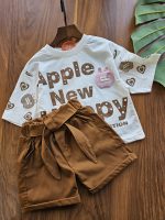 ۰۹۷۲_ست تیشرت شلوارک سیب - Image 4