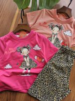 ۰۱۰۳۳_ست تیشرت شلوارک دختر پلنگی( سایز ۴۰/۴۵) - Image 3