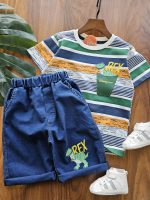 ۰۱۰۹۴_تیشرت شلوارک راه راه دینو