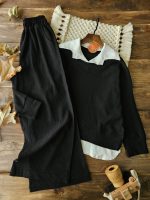 ست شومیز شلوار یقه سفید - Image 2