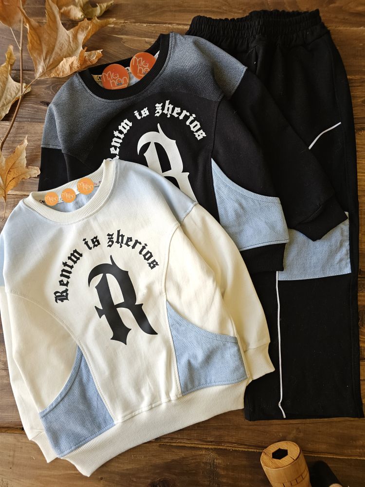 1000193394 ست بلوز شلوار تیکه دوزی R سایز۴۵ تا ۶۰ - Image 1