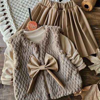 ست دخترانه بادامن خزشکلاتی