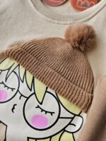 ست دخترانه کلاه کرمی ۴۵/۵۰ - Image 4