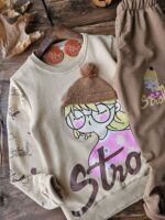 ست دخترانه کلاه کرمی ۴۵/۵۰ - Image 2