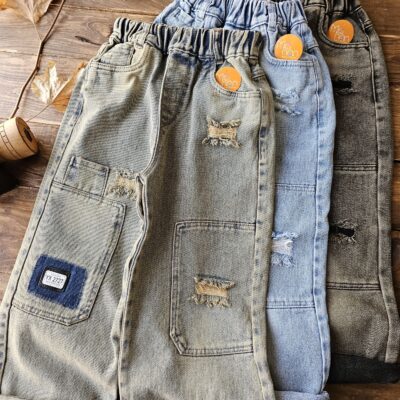 کد470 شلوار بگ تیکه دوزی