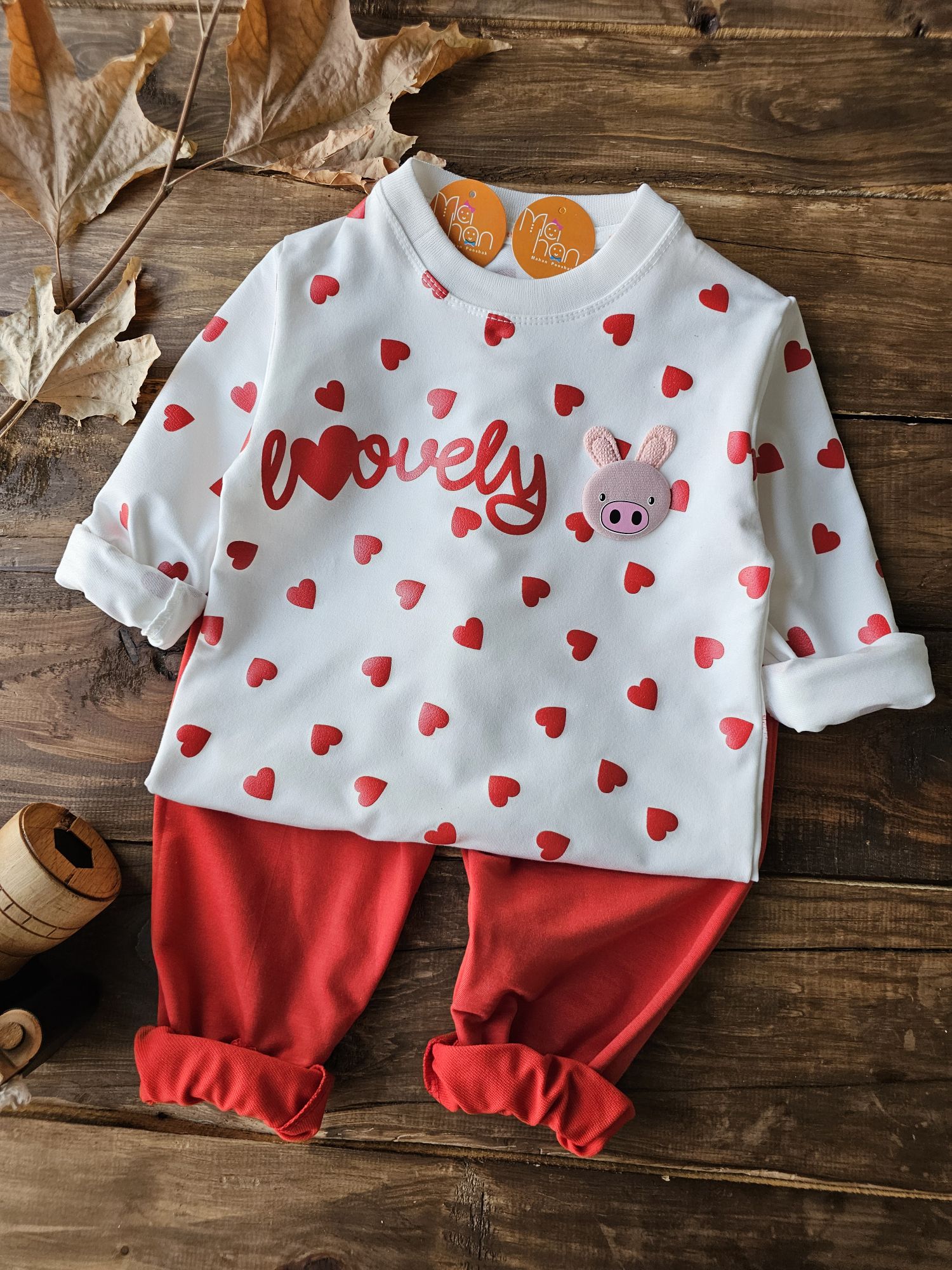 1000204810 ست قلبی دخترانه 35تا45 - Image 1