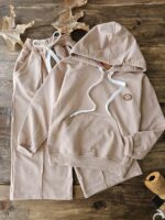 هودی شلوار ساده پاستیلی - Image 4