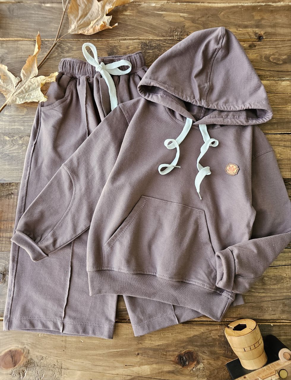 1000206653 هودی شلوار ساده پاستیلی - Image 1