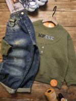 بلوز شلوار بیرونی دو دکمه - Image 3