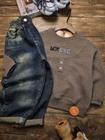 بلوز شلوار بیرونی دو دکمه