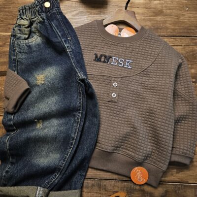 بلوز شلوار بیرونی دو دکمه