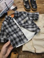 سه تیکه 4 خانه کتان وارداتی - Image 2