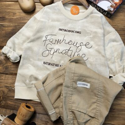 بلوز شلوارکتان ابرو بادی حروف