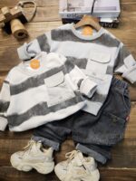 ست راه راه وارداتی تک جیب