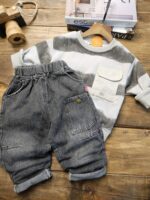 ست راه راه وارداتی تک جیب - Image 3