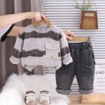 ست راه راه وارداتی تک جیب - Image 5